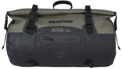  Oxford Aqua T-50 Vízálló Hengerzsák (rollbag), 50l Kapacitás, Khaki Zöld/fekete Szín (ol402)