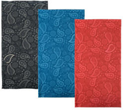  Oxford Comfy Oxford Paisley szélálló multifunkciós nyakmelegítő, 3 darabos csomag, fekete/kék/vörös színben (NW154)