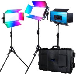 Dracast Kit Iluminare Dracast LED1000 X Series RGB si Bi-Color 3 Lampi cu Valiza Rigida