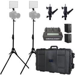 Dracast Kit Iluminare Dracast LED240 X Series On-Camera Bi-Color 2 Lampi cu Valiza Rigida + Stative