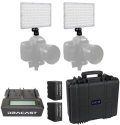 Dracast Kit Iluminare Dracast LED240 X Series On-Camera Bi-Color 2 Lampi cu Valiza Rigida