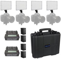Dracast Kit Iluminare LED Dracast X Series LED240 Bi-Color On-Kamera 4 Light Kit with Injection Molded Travel Case