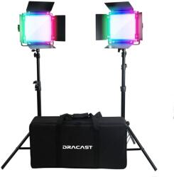 Dracast Kit Iluminare Dracast LED500 X Series RGB si Bi-Color 2 Lampi cu Geanta Nylon