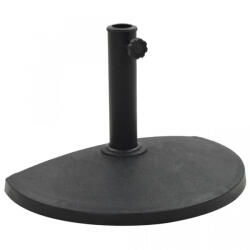 vidaXL Suport umbrelă de soare, negru, 9 kg, polirășină, semi-rotund (45198) - izocor