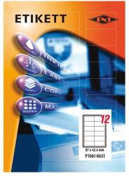  Pd 97x42, 4mm szegélyezett 1200db/doboz etikett (P1061-0651) - officedepot