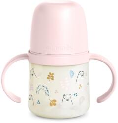 Suavinex Bear gyerekkulacs fogantyúval Pink