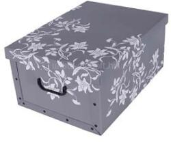  Miss Space Maxi 51x37x24 cm szürke barokk virágok tárolódoboz (EGYEB_BELFOLDI_P0160-6065) (EGYEB_BELFOLDI_P0160-6065)