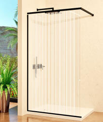 Niagara Wellness FELICIA rain black 120×195 walk-in zuhanyfal