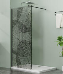 Niagara Wellness LETTI black 120×195 walk-in zuhanyfal