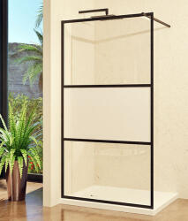 Niagara Wellness FANNY black 100×195 walk-in zuhanyfal