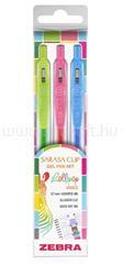 Zebra Sarasa Clip Gelpen 0, 7 Lollipop vibes 3 db zseléstoll készlet (ZEBRA_99431) (ZEBRA_99431)