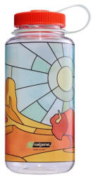 Nalgene Wide Mouth 1l Clear Stained Glass kulacs kék/narancs