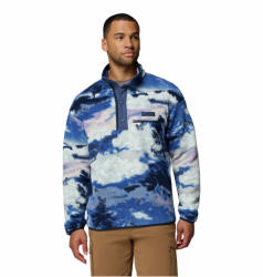 Columbia Helvetia II Printed Half Snap Fleece férfi pulóver XL / kék/fehér