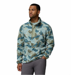 Columbia Helvetia II Printed Half Snap Fleece férfi pulóver XL / világoskék
