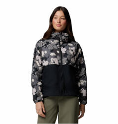 Columbia Spire Valley Printed Windbreaker női széldzseki L / fekete/szürke