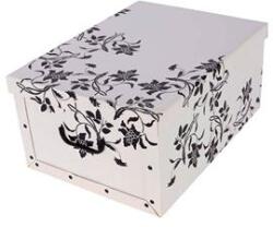  Miss Space Maxi 51x37x24 cm fehér barokk virágok tárolódoboz (EGYEB_BELFOLDI_P0160-6067) (EGYEB_BELFOLDI_P0160-6067)