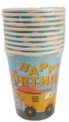  Happy Birthday teherautó party pohár 10db