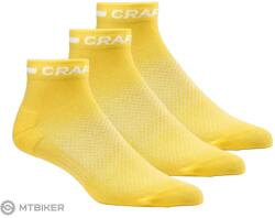 Craft CORE Dry Mid zokni, 3 pár, sárga (EU 37-39)
