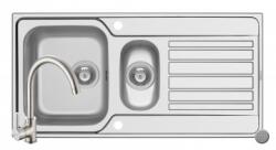 Pyramis Set chiuveta inox incastrabila Pyramis FEDRA EXTRA 100 SM si baterie BELLO crom 107172601BLO (107172601BLO) Chiuveta