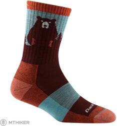 Darn Tough BEAR TOWN MICRO CREW LIGHTWEIGHT WITH CUSHION női zokni, burgundy (M)