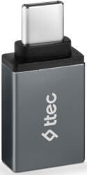 Ttec Adaptor ttec - OTG Converter, USB-C/USB-A, negru (8694470827773)