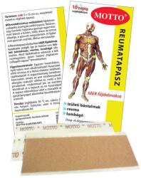  Motto fájdalomcsillapító és reumatapasz sárga - 2db 15×5 cm-es tapasz - biobolt