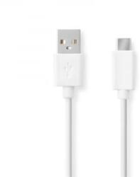 Nedis CCGB60600WT20 USB-A - USB-C kábel fehér 2m (CCGB60600WT20)
