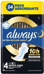 Always Ultra Secure Night szárnyas éjszakai egészségügyi Betét 24db
