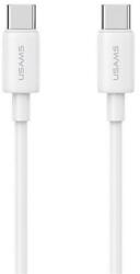 USAMS yd adatkábel, type-c - type-c, 60w, gyorstöltő, 100cm, fehér (SJ711USB02)