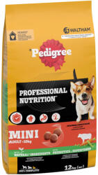 PEDIGREE 12kg Pedigree Professional Nutrition Mini Adult marha & zöldség száraz kutyatáp