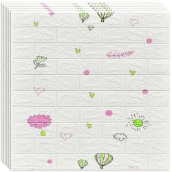 HOZRO 20 db-os HOZRO öntapadós 3D tapéta szett, téglautánzat modell, 10, 78 négyzetméter alapterületű, modern dizájn, nagyon könnyen felszerelhető, hőlégballon (TAPET57-20BUC)