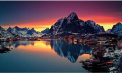 MÉDIA Vászon festmény, MÉDIA, Naplemente a tavon, 45 x 30 cm (TABIMG12636)