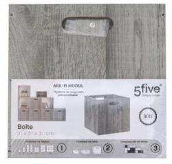 5five Simple Smart Tárolódoboz, 55 Simply Smart, MDF, 31 x 31 cm, szürke (31763)