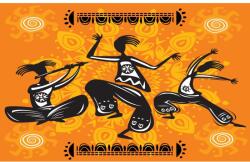 Blueback MAT Afikani táncosok tapéta, grafika, absztrakt3, 300 x 250 cm (BBIMG7049)