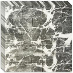 HOZRO 160 x HOZRO öntapadós 3D tapéta szett, téglautánzat modell, 86, 24 négyzetméter alapterületű, modern dizájn, nagyon könnyen felszerelhető, sötétszürke kő (TAPET60-160BUC)