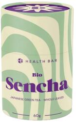 Health Bar Sencha bio Health Bar tea, friss ízű, antioxidánsokat és tápanyagokat tartalmaz, méregtelenítő hatású, szabályozza a vércukorszintet, gluténmentes, bio, prémium, kézzel szedett és feldolgozott, 60 g (