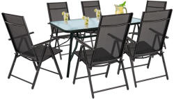 Leziter Set mobilier de grădină Nadin 6+1 negru (XY-ST1590_YLFC-012S_6)