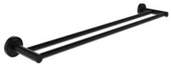RAVAK Kona KN 320.20BLM dupla törölközőtartó 60 cm, matt fekete (RAV-X07P1304)