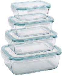 Estilo Home 4 darabos átlátszó/mentazöld ételtároló doboz készlet 5905623253206 (EH0069)