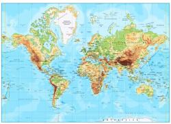 Blueback MAT Fizikai világtérkép tapéta, 350 x 200 cm (BBIMG6540)