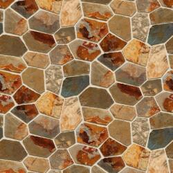 Blueback MAT Többszínű rombusz kő falfestmény, 350 x 200 cm (BBIMG3702)