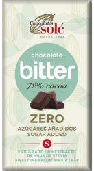 Chocolates Solé Étcsokoládé steviával, minimum 72% kakaó, 100g, Chocolates Sole