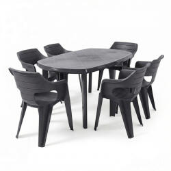 Keter Lino 6+1 kerti bútor garnitúra szett grafit (221063_260564_6) - geminiduo