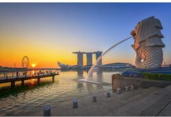 MÉDIA Media Vászonfestmény, City85 Szingapúr napkelte, 105 x 70 cm (TABIMG7210)