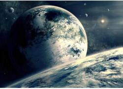 MÉDIA Öntapadó és mosható fali tapéta Universe szürke színben, 250 x 150 cm (FOTOTAP5768)