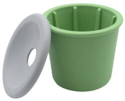 Fiboo Snack Fibeek habzsolásgátló tálka tetővel zöld 9x8cm