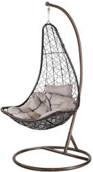 Leziter Natal kerti függőfotel fekete-barna (SW-012B-AN_SW-007-STBR) - leziter