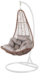 Leziter Natal kerti függőfotel barna-fehér (SW-012BR-AN_SW-007-STWH) - leziter