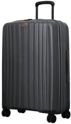 JUMP ENAIS törhetetlen sötétszürke bővíthető közepes bőrönd STA20-ANTRACIT M - taskaweb