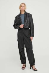 Won Hundred bőrmellény - fekete 36